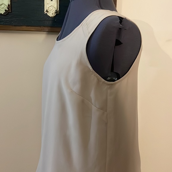 G by Giuliana Rancic Beige Neutral Sleeveless Layered Sheer Asymmetrical Top - Picture 5 of 16
